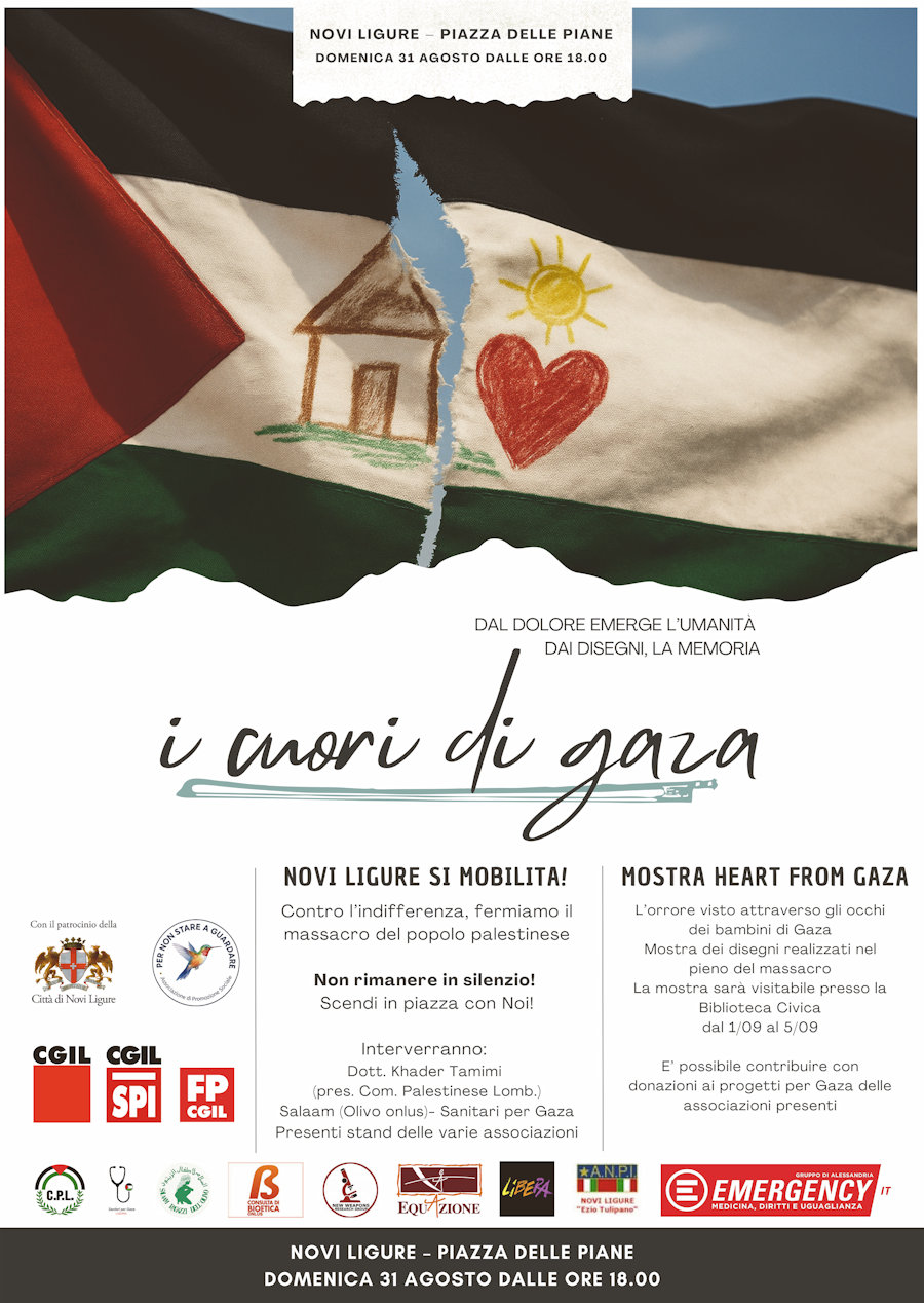 “I Cuori di Gaza” A cura del Comitato “Novi for Gaza”